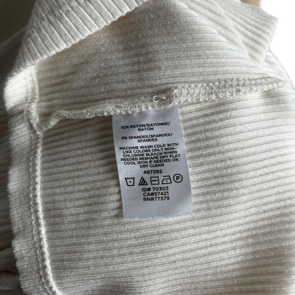 Ann Taylor | Women's Frilled Sleeve Textured Crew Neck T-Shirt - Picture 8 of 8